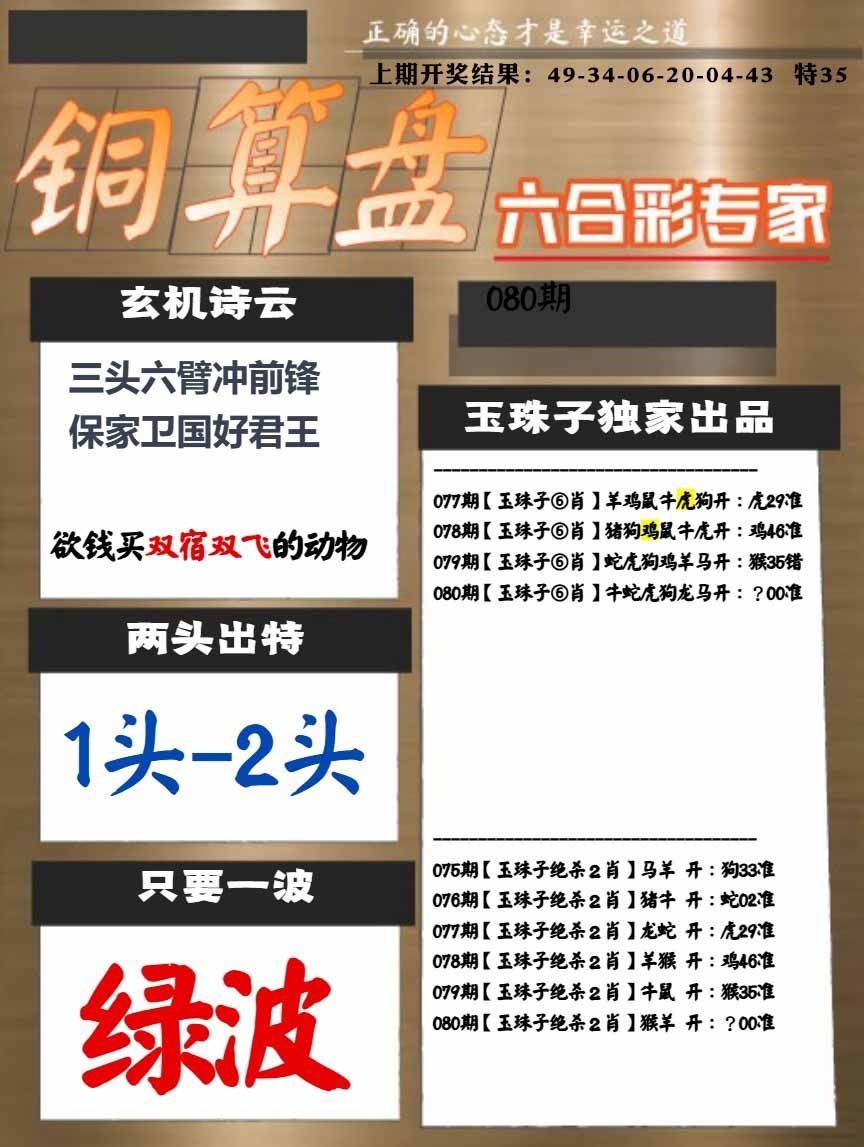 080期白小姐心水[图]